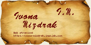Ivona Mizdrak vizit kartica